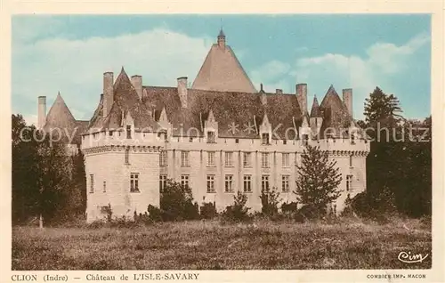 AK / Ansichtskarte Clion_Indre Chateau de l Isle Savary Clion Indre