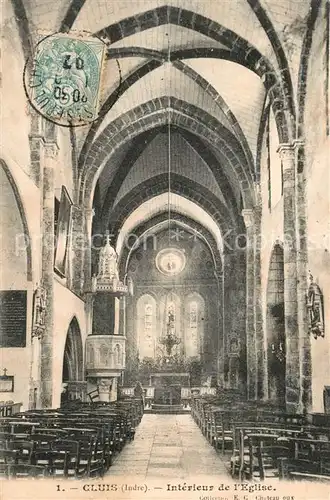 AK / Ansichtskarte Cluis Interieur de l Eglise Cluis