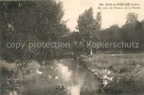 AK / Ansichtskarte Dun le Poelier Un coin du Fouzon et la Prairie Dun le Poelier