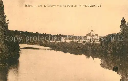 AK / Ansichtskarte Fontgombault Abbaye vue du pont Fontgombault