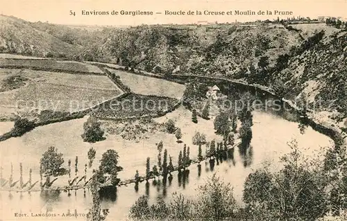 AK / Ansichtskarte Gargilesse Dampierre Boucle de la Creuse et Moulin de la Prune Gargilesse Dampierre
