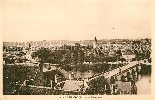 AK / Ansichtskarte Le_Blanc_Indre Panorama Pont Viaduc Le_Blanc_Indre