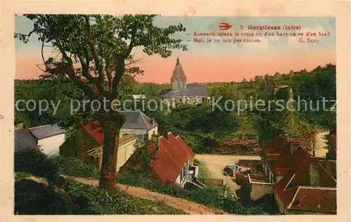 AK / Ansichtskarte Gargilesse Dampierre Vue d ensemble Eglise Gargilesse Dampierre