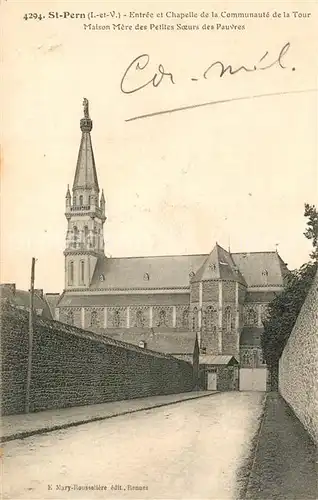 AK / Ansichtskarte Saint Pern Entree et Chapelle de la Communaute de la Tour Saint Pern