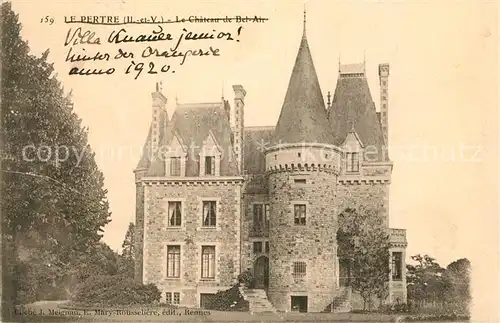 AK / Ansichtskarte Le_Pertre Chateau de Bel Air Schloss Le_Pertre