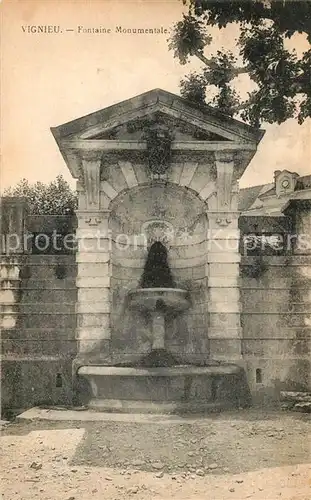 AK / Ansichtskarte Vignieu Fontaine Monumentale Vignieu