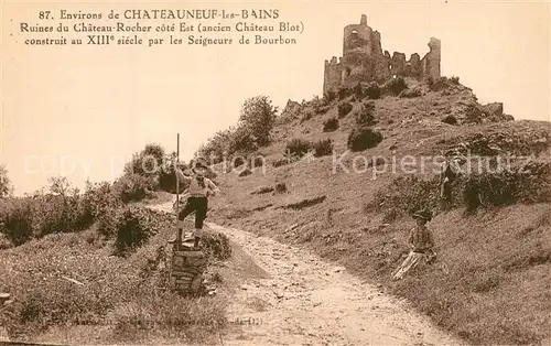 AK / Ansichtskarte Chateauneuf les Bains Ruines du Chateau Rocher Chateauneuf les Bains