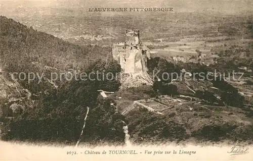 AK / Ansichtskarte Tournoel Chateau vue prise sur la Limagne Tournoel