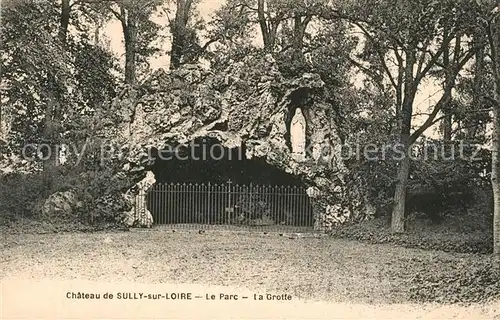 AK / Ansichtskarte Sully sur Loire Parc et la Grotte du Chateau Sully sur Loire