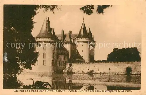 AK / Ansichtskarte Sully sur Loire Chateau vue des anciens remparts de la ville Sully sur Loire