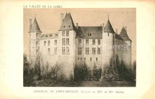 AK / Ansichtskarte Saint Brisson sur Loire Chateau Vallee de la Loire Schloss Saint Brisson sur Loire