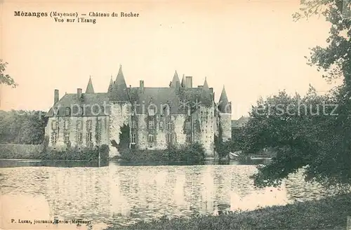 AK / Ansichtskarte Mezangers Chateau du Rocher vue sur l etang Mezangers