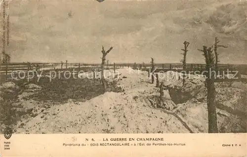 AK / Ansichtskarte Perthes les Hurlus La Guerre en Champagne Bois Rectangulaire Perthes les Hurlus