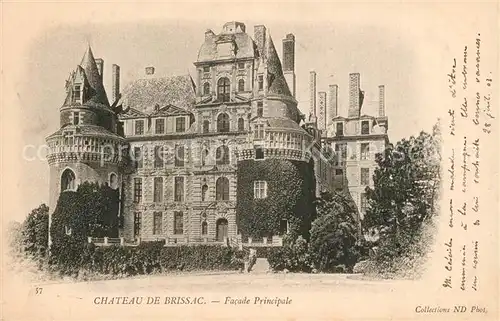 AK / Ansichtskarte Brissac Quince Chateau Facade principale Brissac Quince