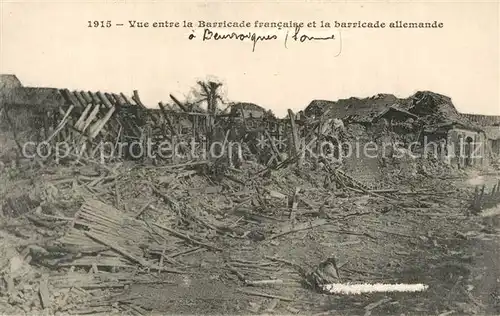 AK / Ansichtskarte Beuvraignes Vue entre la Barricade francaise et la barricade allemande Beuvraignes