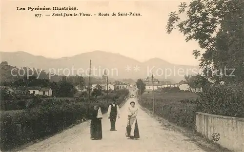 AK / Ansichtskarte Saint Jean le Vieux_Pyrenees Atlantiques Route de Saint Palais Saint Jean le Vieux