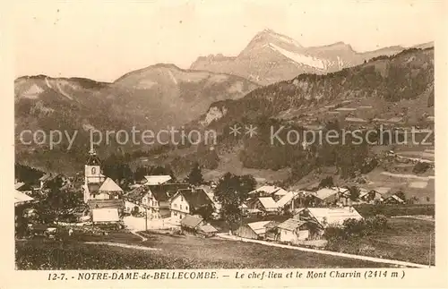 AK / Ansichtskarte Notre Dame de Bellecombe Le chef lieu et le Mont Charvin Notre Dame de Bellecombe