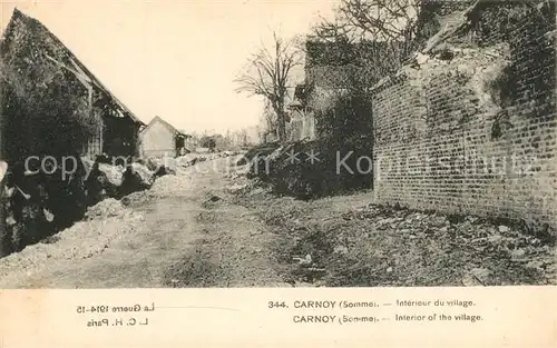 AK / Ansichtskarte Carnoy_Somme Interior of the village Carnoy Somme