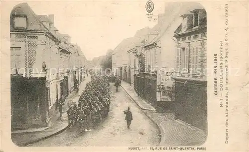 AK / Ansichtskarte Doullens_Somme Depart des Allemands le mercredi 9 Sept  Doullens_Somme