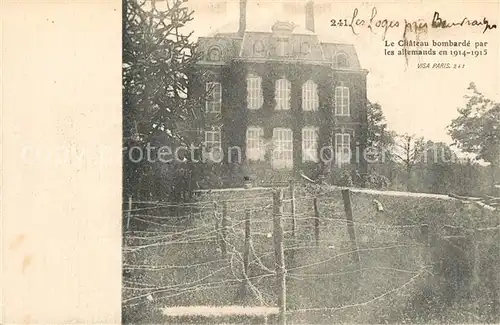 AK / Ansichtskarte Beuvraignes Le Chateau bombarde par les allemands en 1914 15 Beuvraignes