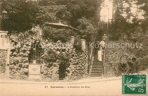 AK / Ansichtskarte Suresnes Escalier de Bois Suresnes