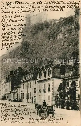 AK / Ansichtskarte Besancon_Doubs Quartier Rivotte et la Citadelle Besancon Doubs