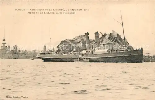 AK / Ansichtskarte Toulon_Var Catastrophe de La Liberte 25 Sept 1911 Toulon_Var