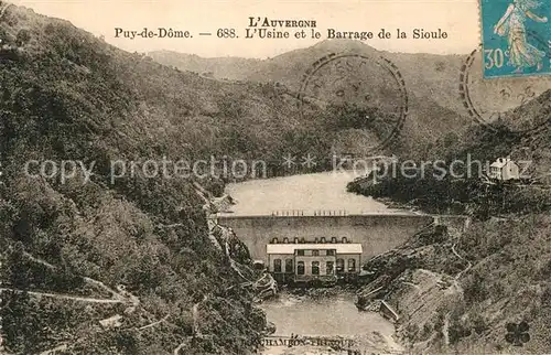 AK / Ansichtskarte Puy de Dome Usine et le Barrage de la Sioule Puy de Dome