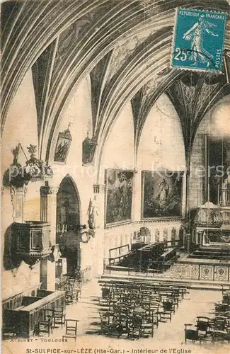 AK / Ansichtskarte Saint Sulpice sur Leze Interieur de l Eglise Saint Sulpice sur Leze