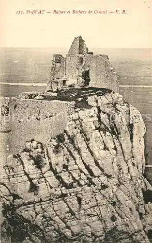 AK / Ansichtskarte Saint Beat Ruines et Rochers de Crussol Saint Beat