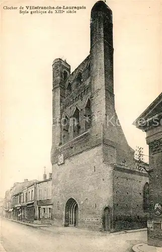 AK / Ansichtskarte Villefranche de Lauragais Clocher style gothique du XIIIe siecle Villefranche de Lauragais