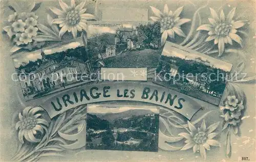 AK / Ansichtskarte Uriage les Bains_Isere Etablissement Thermal Chateau Paysage des fleurs Uriage les Bains_Isere