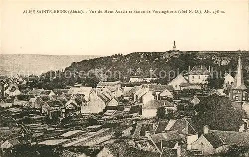 AK / Ansichtskarte Alise Sainte Reine_Alesia(Roman War) Vue du Mont Auxois et Statue de Vercingetorix 