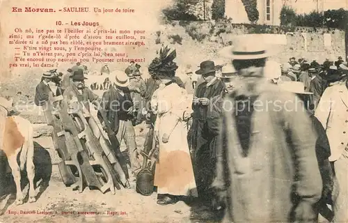 AK / Ansichtskarte Saulieu Les Jougs Un jour de foire Saulieu