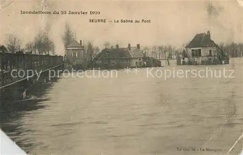 AK / Ansichtskarte Seurre La Saone au Pont Inondations Hochwasser Katastrophe Seurre