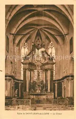 AK / Ansichtskarte Saint Jean de Losne Interieur de l Eglise le choeur Saint Jean de Losne