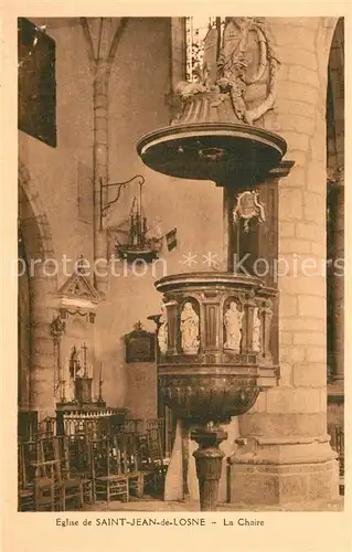 AK / Ansichtskarte Saint Jean de Losne Interieur de l Eglise la chaire Saint Jean de Losne