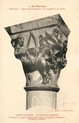 AK / Ansichtskarte Saulieu Eglise Saint Andoche Chapiteaux XIIe siecle Saulieu