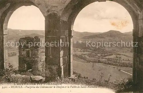 AK / Ansichtskarte Murols Vue prise du Chateau sur le Donjon Vallee de Saint Nectaire Murols