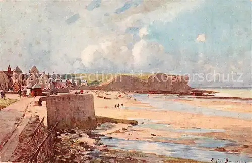 AK / Ansichtskarte Arromanches les Bains Les Sites de France par Eug. Bourgeois Dessin Kuenstlerkarte Serie XXV No. 6 Arromanches les Bains