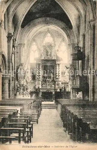 AK / Ansichtskarte Bernieres sur Mer Interieur de l Eglise Bernieres sur Mer