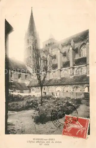 AK / Ansichtskarte Saint Pierre sur Dives Eglise abbatiale cote du cloitre XIIe siecle Saint Pierre sur Dives