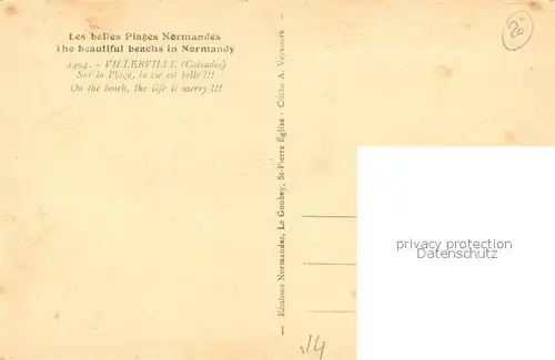 AK / Ansichtskarte Villerville_sur_Mer Sur la plage Villerville_sur_Mer