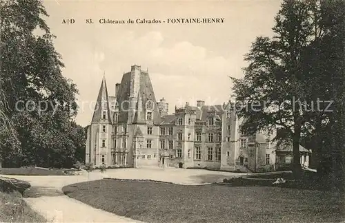 AK / Ansichtskarte Fontaine Henry Chateau Schloss Fontaine Henry