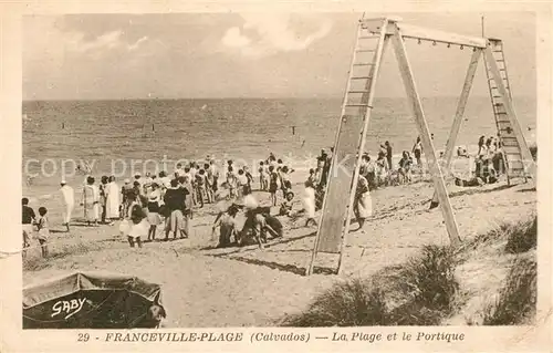 AK / Ansichtskarte Franceville Plage La plage et le portique Franceville Plage