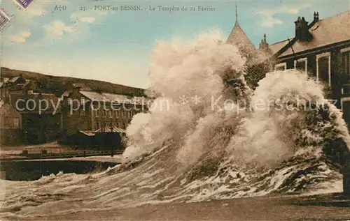 AK / Ansichtskarte Port en Bessin La Tempete du 21 Febrier Port en Bessin