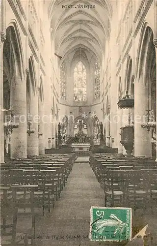AK / Ansichtskarte Pont l_Eveque_Calvados Interieur de l Eglise Saint Michel Pont l_Eveque_Calvados