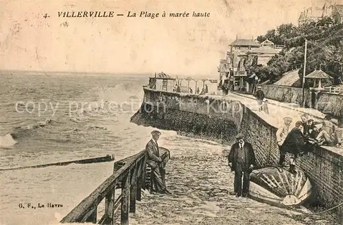 AK / Ansichtskarte Villerville_sur_Mer La plage a maree haute Villerville_sur_Mer