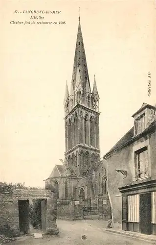 AK / Ansichtskarte Langrune sur Mer Eglise Clocher Langrune sur Mer