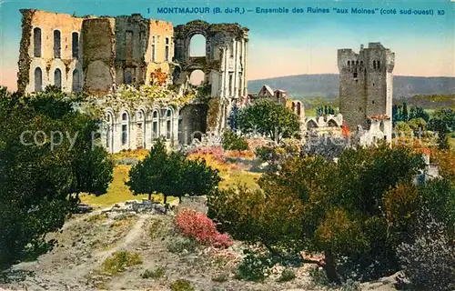 AK / Ansichtskarte Montmajour Ensemble des Ruines aux Moines Montmajour